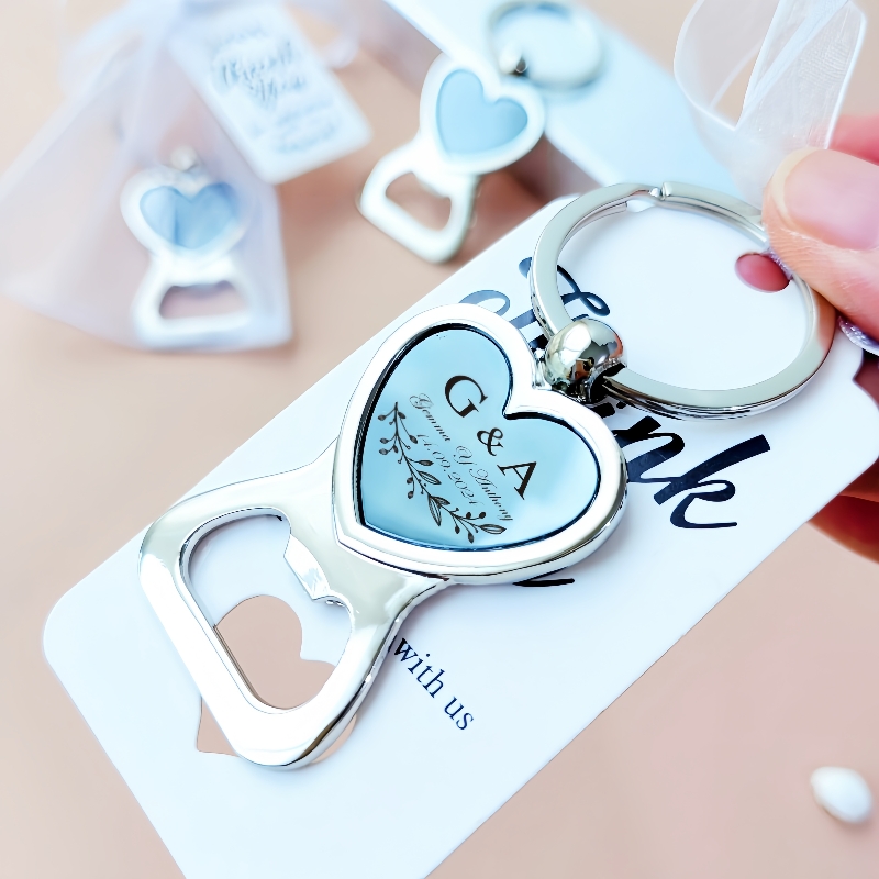 Bottle Opener Keyring - Personalisierter Bierflaschenöffner aus Edelstahl mit Gravur,