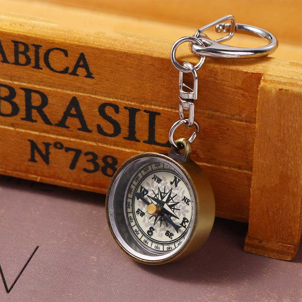Compass Keychain Mini - Kletterausrüstung Zinklegierung Schlüsselanhänger Navigationswerkzeuge Anhänger Tragbarer