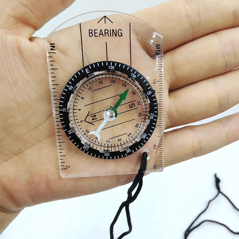 Compass Keychain Mini - 1 Stück neuer Outdoor-Mini-Kompass aus transparentem