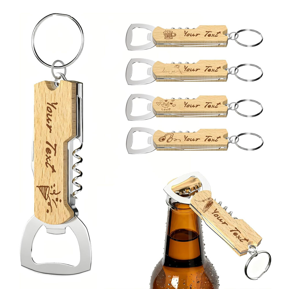 Individuell gravierter Logo-Fl – Bottle Opener Keyring Bewertung und Preis